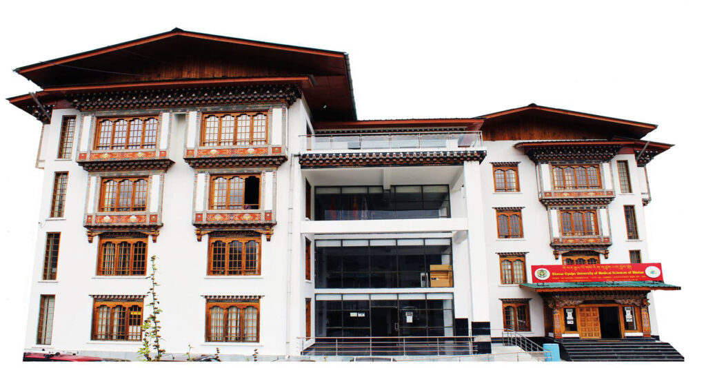 This an image of the office building of Khesar Gyalpo University of Medical Sciences of Bhutan (KGUMSB);